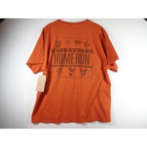 VTG T-Shirt Mens XL Orange Harley Owners Group 2001 Milwaukee Home Run Biker